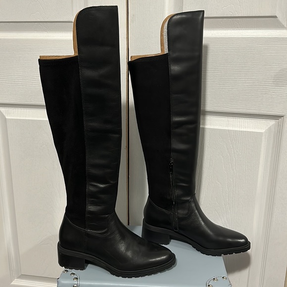 Sole Society Shoes - 🍁Sole Society Favian Boots in "Black Soft Silk/STR MICRO"